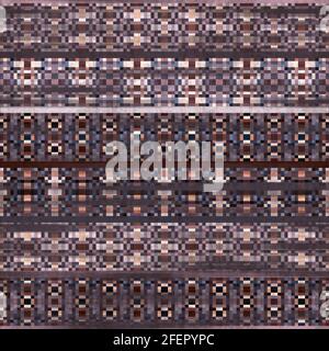 Nahtloser Kelim-Teppich Mit Quadratischen Pixelmustern Stockfoto