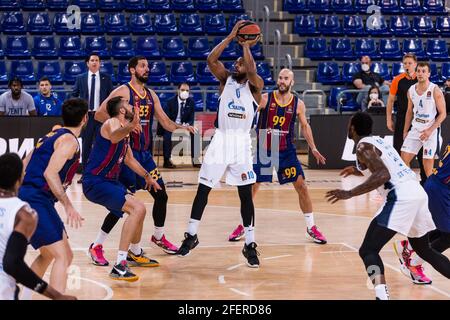 Will Thomas von Zenit St. Petersburg während der EuroLeague von Turkish Airlines, Playoffs-Spiel 2 Basketballspiel zwischen dem FC Barcelona und Zenit St. Petersburg am 23. April 2021 im Palau Blaugrana in Barcelona, Spanien - Foto Javier Borrego / Spanien DPPI / DPPI / LiveMedia Stockfoto