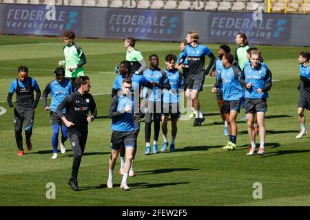 Genks Spieler im Bild während einer Trainingseinheit von KRC Racing Genk, Samstag, 24. April 2021 in Brüssel, vor dem Finale des 'Croky Cup' Belgia Stockfoto