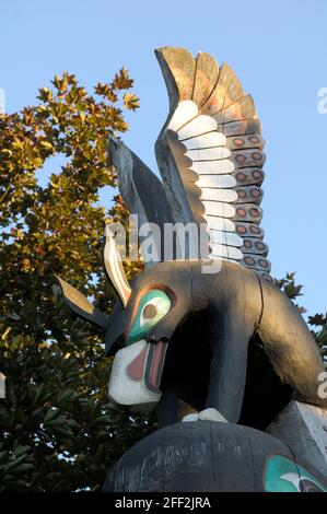 Eagle, Quw'utsun' Kultur- und Konferenzzentrum, Duncan, British Columbia, Kanada Stockfoto