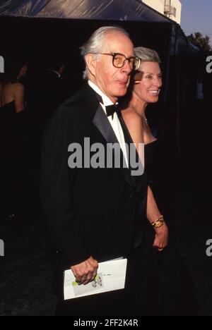 Harry Morgan und Barbara Bushman März 1988 Credit: Ralph Dominguez/MediaPunch Stockfoto