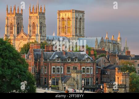 York Minster bei der Golden Hour Stockfoto