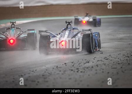 Valencia, Spanien. April 24 2021: Valencia, Espagne. 24. Apr 2021. Regen während des Valencia ePrix 2021, 3. Treffen der Formel-E-Weltmeisterschaft 2020-21, auf dem Circuit Ricardo Tormo vom 23. Bis 25. April in Valencia, Spanien - Foto François Flamand/DPPI Credit: DPPI Media/Alamy Live News Stockfoto