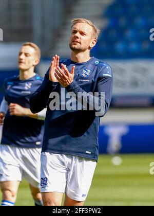 HEERENVEEN, NIEDERLANDE - 24. APRIL: Siem de Jong vom SC Heerenveen während des niederländischen Eredivisie-Spiels zwischen SC Heerenveen und PEC Zwolle in der Abe Lenstr Stockfoto