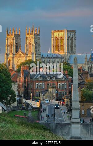 York Minster bei der Golden Hour Stockfoto