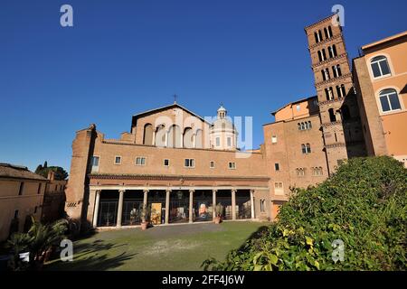 Italien, Rom, Celio, Basilica dei Santi Giovanni e Paolo Stockfoto