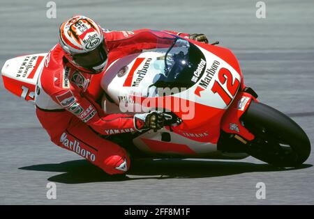 Jean Michel Bayle (FR), Yamaha 500, Italien GP 1996, Rennstrecke Mugello, Stockfoto