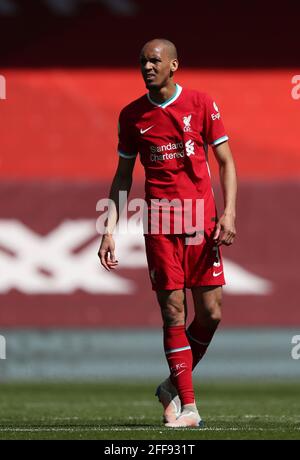 Anfield, Liverpool, Merseyside, Großbritannien. April 2021. English Premier League Football, Liverpool versus Newcastle United; Fabihino of Liverpool Credit: Action Plus Sports/Alamy Live News Stockfoto