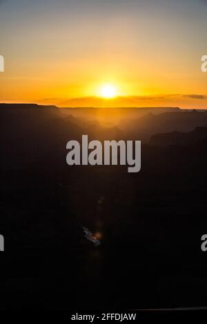 Grand Canyon bei Sonnenuntergang Stockfoto