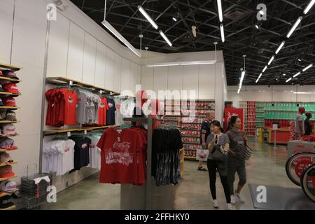 Las Vegas, NV, USA, 2.09.2020 - Coca-Cola Store und Geschäft auf dem Strip Interior Stockfoto
