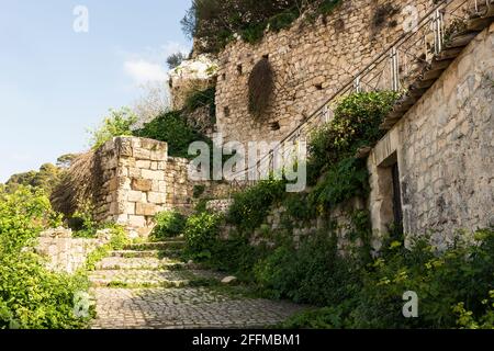 Äußere Sehenswürdigkeiten der St. Matthew Kirche (Chiesa di San Matteo) in Scicli, Provinz Ragusa, Sizilien - Italien. Stockfoto