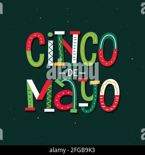 Poster zum 5. Mai für mexikanische Festtage Stock Vektor