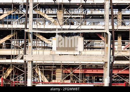 Ausrüstung in Kraftwerken in Stromnetzen Stockfoto