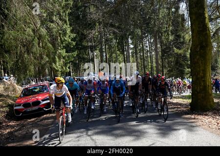 Der Spanier Luis Leon Sanchez von Astana-Premier Tech im Einsatz beim eintägigen Radrennen Lüttich-Bastogne-Lüttich, 259,5 km von Lüttich-Lüttich, Stockfoto