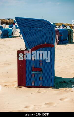 Liegen auf der Insel Juist in der Nordsee, Deutschland. Stockfoto