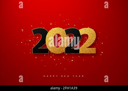 Neujahrszeichen 2022. Stock Vektor