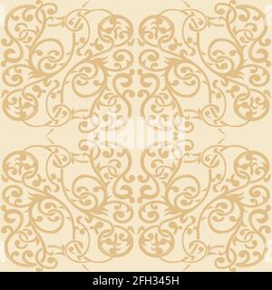 Blumen Nahtloses Muster Ornamental Hintergrund Dekorative Tapete Stock Vektor