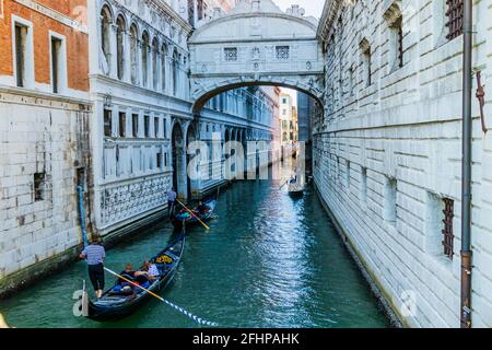 Verschiedene Ausblicke auf Venedig. Italien Stockfoto