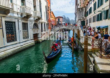 Verschiedene Ausblicke auf Venedig. Italien Stockfoto