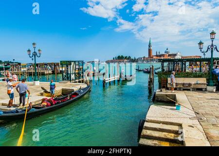 Verschiedene Ausblicke auf Venedig. Italien Stockfoto