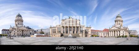 Panoramablick auf den gendarmenmarkt, berlin Stockfoto