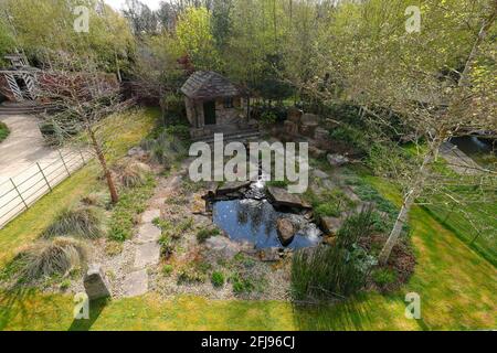 The Hesco Garden 2009 Eintritt in die Chelsea Flower Show Und gewann ein Silber Stockfoto