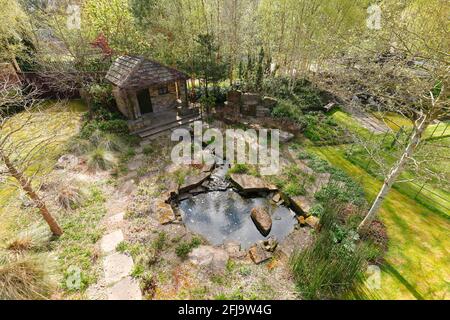 The Hesco Garden 2009 Eintritt in die Chelsea Flower Show Und gewann ein Silber Stockfoto