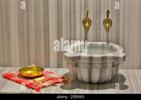 Türkisches Bad Hamam Details Stockfoto