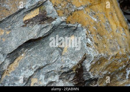 Amorphe Felsen mit schönem Design, Muster und Farbe Stockfoto