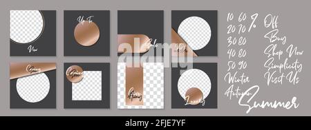 Satz von Verkauf Banner Vorlage Design. Vektorgrafik. Stock Vektor