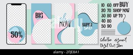 Satz von Verkauf Banner Vorlage Design. Vektorgrafik. Stock Vektor