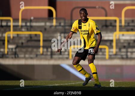 Lierses Scott Bitsendou während eines Fußballmatches zwischen Lierse Kempenzonen und RWDM am Sonntag, 25. April 2021 in Lier, am letzten Tag der „Pro“ Stockfoto