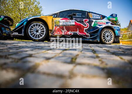 16 Fourmaux Adrien (Fra), Jamoul Renaud (bel), M-Sport Ford World Rally Team, Ford Fiesta WRC, Ambiente während der Rallye Kroatien 2021, 3. Lauf der FIA WRC 2021, FIA World Rally Car Championship, vom 22. Bis 25. April 2021 in Zagreb, Kroatien - Foto Bastien Roux / DPPI / LiveMedia Stockfoto