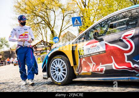 16 Fourmaux Adrien (Fra), Jamoul Renaud (bel), M-Sport Ford World Rally Team, Ford Fiesta WRC, Ambiente während der Rallye Kroatien 2021, 3. Lauf der FIA WRC 2021, FIA World Rally Car Championship, vom 22. Bis 25. April 2021 in Zagreb, Kroatien - Foto Bastien Roux / DPPI / LiveMedia Stockfoto