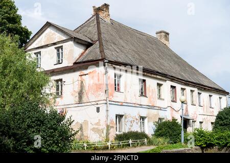 Grodno, Weißrussland - 2. September 2017: Altes traditionelles Gebäude in Grodno Stockfoto