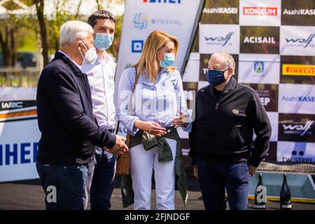 Zagreb, Kroatien. April 2021. Todt Jean (Fra) Porträt des FIA-Präsidenten während der Rallye Kroatien 2021, 3. Runde der FIA WRC 2021, FIA-Rallye-Weltmeisterschaft im Auto, vom 22. Bis 25. April 2021 in Zagreb, Kroatien - Foto Bastien Roux / DPPI Credit: DPPI Media/Alamy Live News Stockfoto