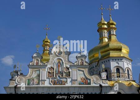 Goldene Kuppeln, Kathedrale der Himmelfahrt, Kiewer Höhlenkloster, Kiew, Ukraine Stockfoto