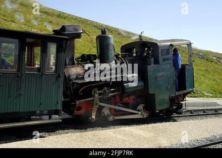 SchafbergBahn, Zahnradbahn, zum Schafberg, Sankt Wolfgang, Salzburg, Österreich Stockfoto