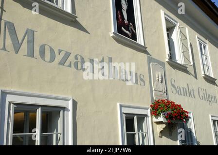 Mozarthaus, Geburtsort der Mutter, Sankt Gilgen, Salzkammergut, Österreich Stockfoto