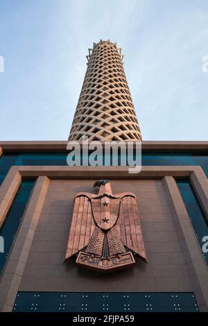 El Borg TV Tower, Kairo, Al-Jazeera, Kairo Tower, Lotus Tower, Borg al-Qahira, Ägypten Stockfoto