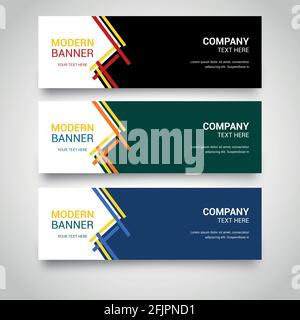 Satz von abstrakten Banner Vektorform; Stock Vektor