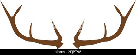 Deer Horn Logo Vorlage Vektor Symbol Illustration Design Stock Vektor