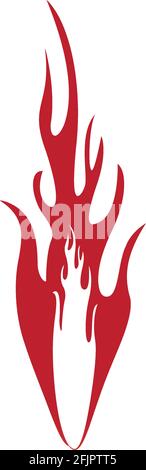Feuer Flamme Vector Illustration Design Template Stock Vektor