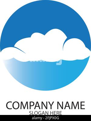 Cloud Vorlage Vektor icon Abbildung design Stock Vektor
