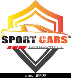 Sportwagen Logo Vorlage Design Vektor Stock Vektor