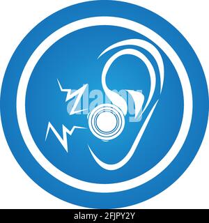 Anhörung Logo Vorlage vektor Icon Design Stock Vektor