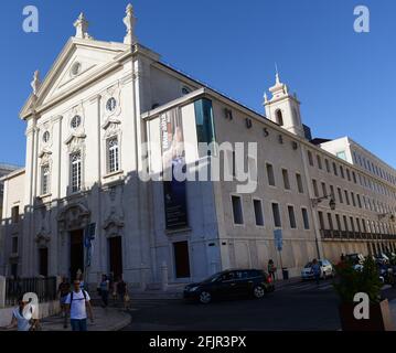 Das Geldmuseum am Largo de São Julião in Lissabon, Portugal. Stockfoto