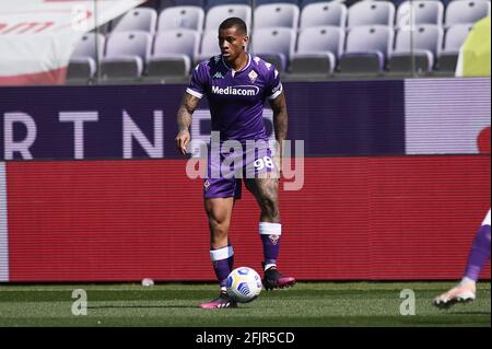 Florenz, Italien. April 2021. Igor von ACF Fiorentina in Aktion während ACF Fiorentina vs Juventus FC, Italienische Fußballserie A Spiel in Florenz, Italien, April 25 2021 Kredit: Unabhängige Fotoagentur/Alamy Live Nachrichten Stockfoto