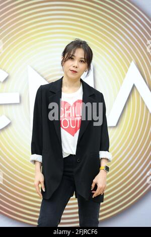 Taipeh. April 2021. Tanya Chua besucht das Schulforum des Golden Melody Festivals und teilte die Performance-Erfahrung mit Schülern in Taipei, Taiwan, China am 24. April 2021.(Foto by TPG) Quelle: TopPhoto/Alamy Live News Stockfoto