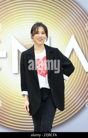 Taipeh. April 2021. Tanya Chua besucht das Schulforum des Golden Melody Festivals und teilte die Performance-Erfahrung mit Schülern in Taipei, Taiwan, China am 24. April 2021.(Foto by TPG) Quelle: TopPhoto/Alamy Live News Stockfoto